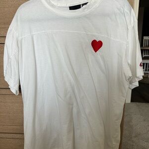 IVY PARK White and Red Short Sleeve Tee